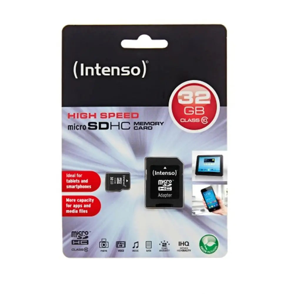 Intenso 3413480 Micro SD clase 10 32GB c/adapt - detalle