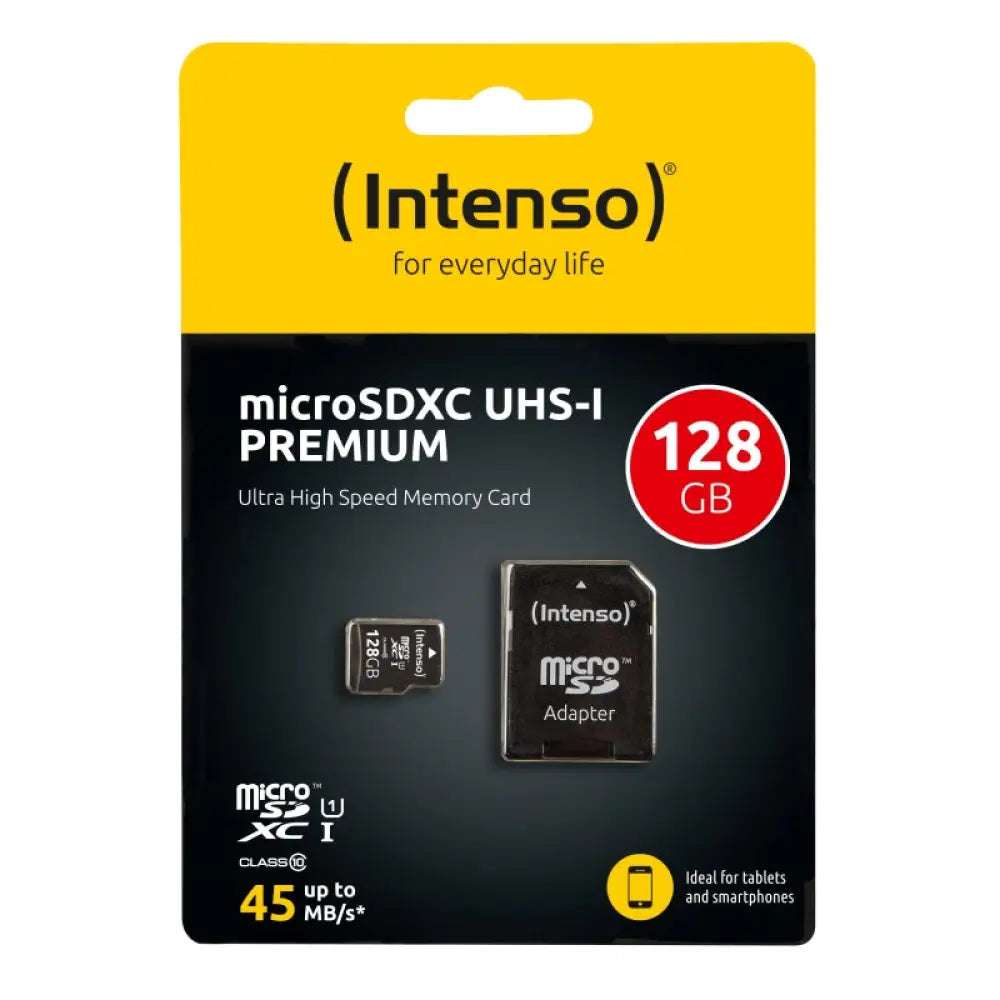 Intenso 3423491 Micro SD UHS-I Premium 128G c/adap - detalle