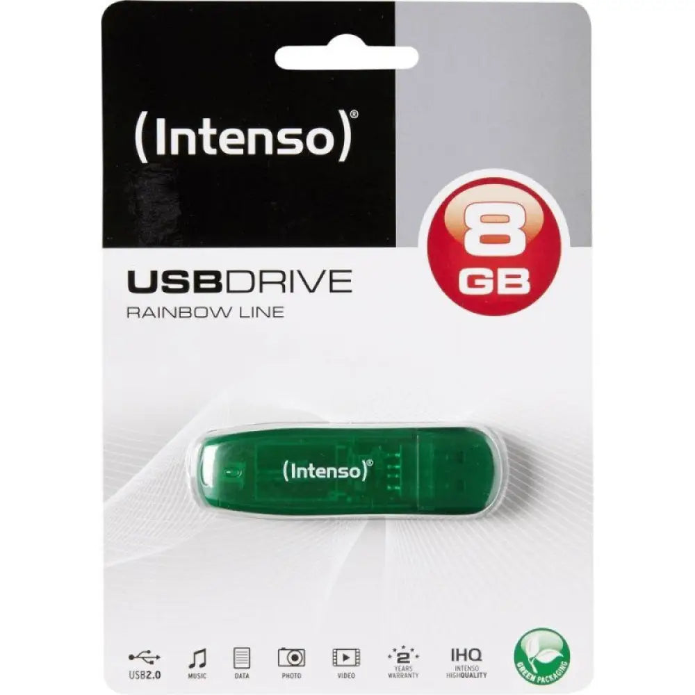 Intenso 3502460 Lápiz USB 2.0 Rainbow 8GB Verde - detalle