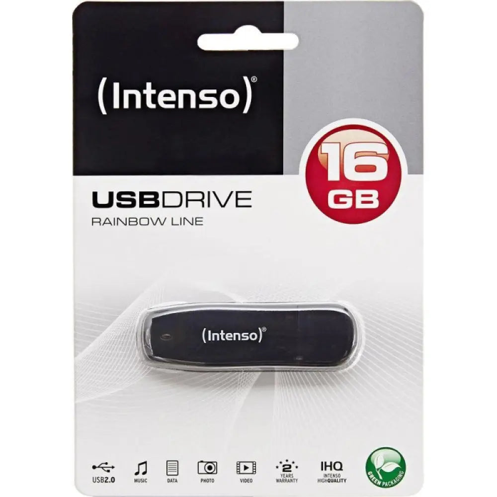 Intenso 3502470 Lápiz USB 2.0 Rainbow 16GB Negro - detalle