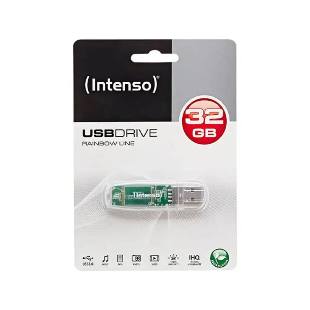 Intenso 3502480 Lápiz USB 2.0 Rainbow 32GB Transp - detalle