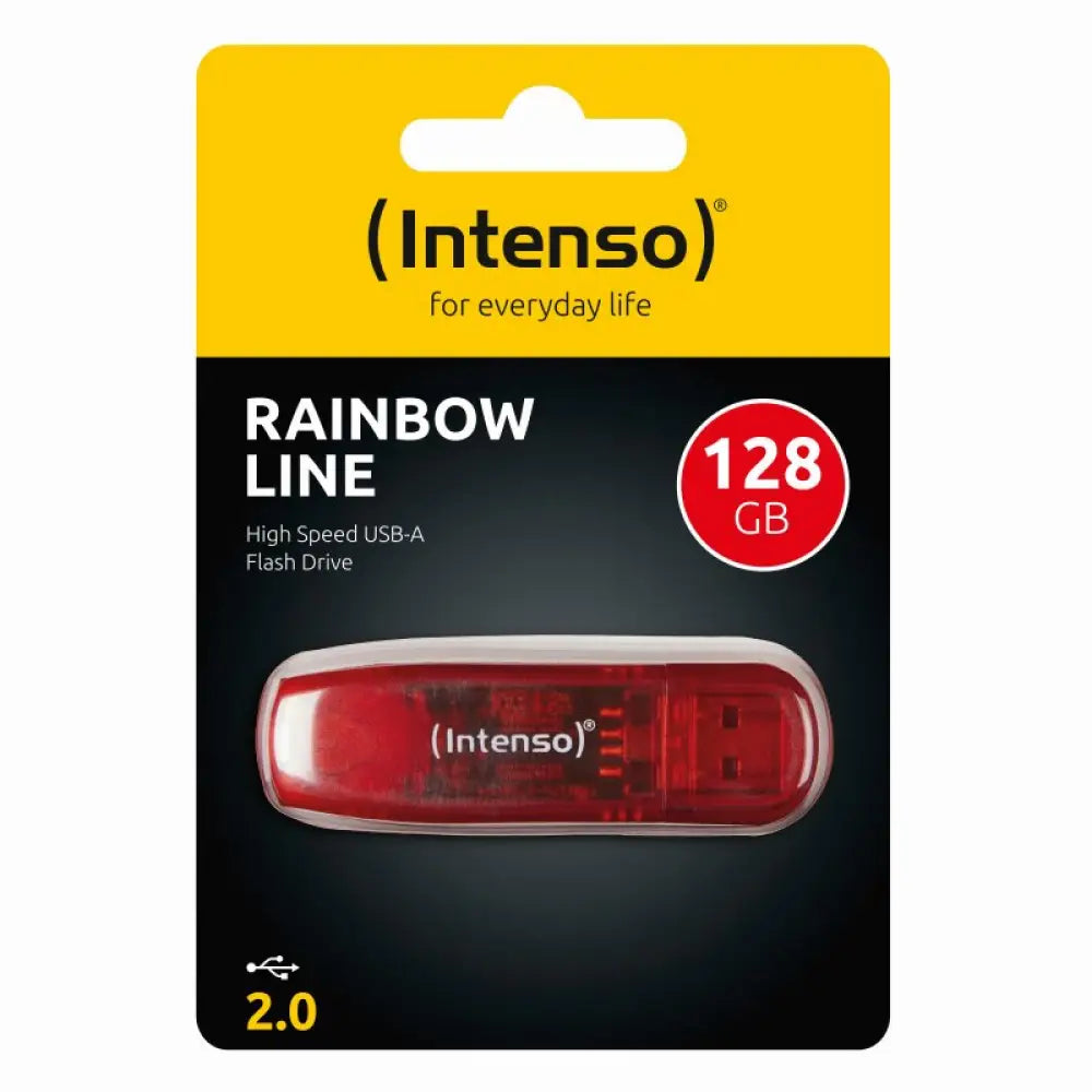 Intenso 3502491 Lápiz USB 2.0 Rainbow 128GB Rojo - detalle
