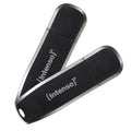 Lote de 2 pendrives USB 3.2 INTENSO con capacidad de 64GB, diseño compacto y velocidad de transferencia rápida.