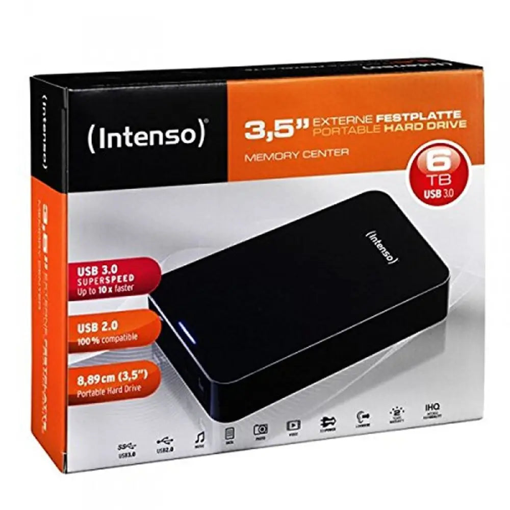 Intenso HDD Externo 6031514 6TB 3.5" USB 3.0 Negro - detalle