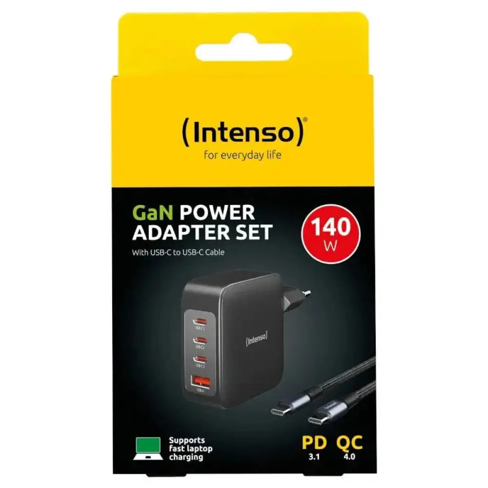 Intenso | KIT Cargador GaN W140A3C + Cable USB-C - detalle