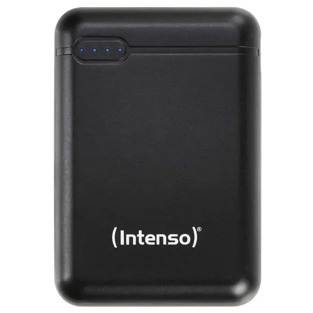PowerBank INTENSO XS10000 10000mAh en color negro, carga rápida y portátil para dispositivos electrónicos.