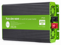 EnerGenie EG-PWC-PS2000-01 adaptador e inversor de corriente Auto 2000 W Negro. Verde