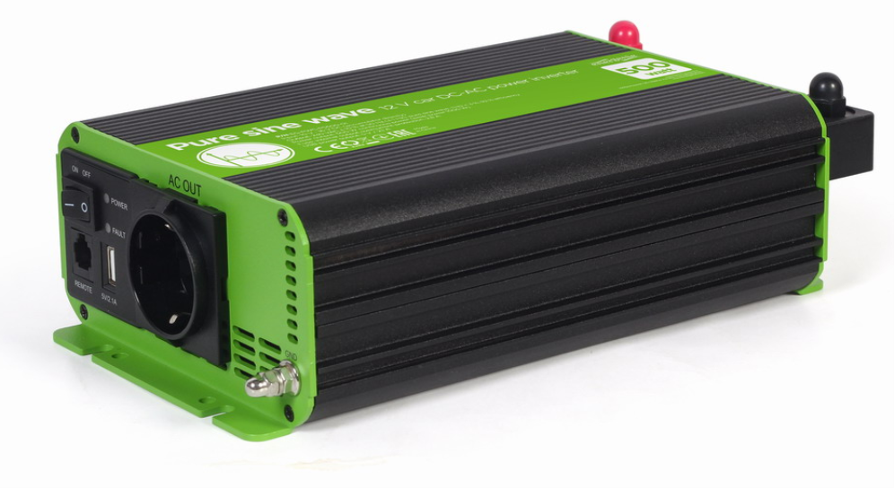 INVERSOR CORRIENTE DC-AC GEMBIRD COCHE DE ONDA SINUSOIDAL PURA DE 12 V 500 W - detalle