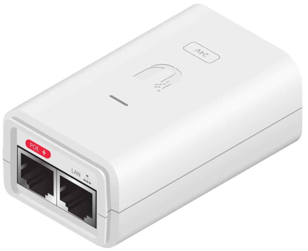 INYECTOR POE UBIQUITI POE-24-7W-G-WH ISP POE INJECTORS 24V 7W 0,3A GIGA BLANCO