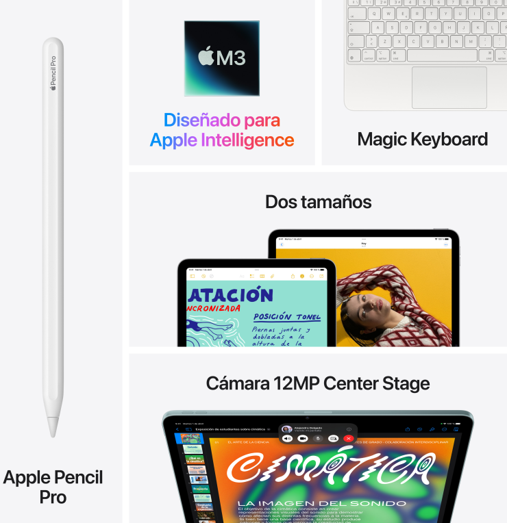 IPAD APPLE iPAD AIR M3 11" 128GB SPACE GREY - detalle