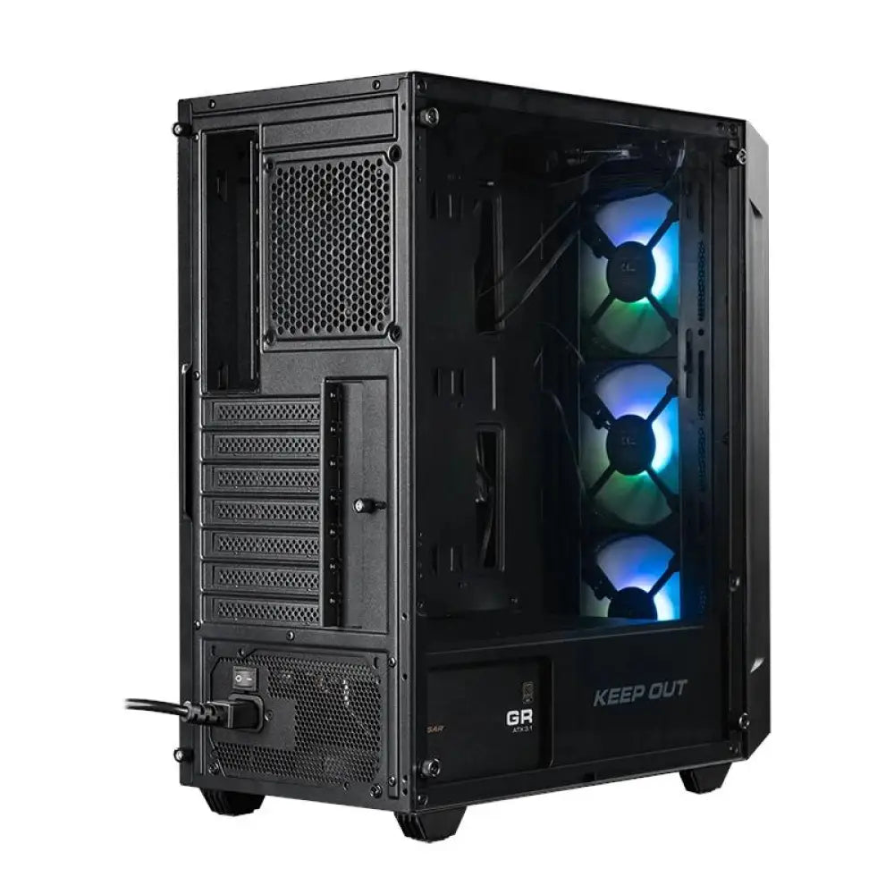 Keep Out Caja M-Atx KO XC-200 RGB USB3 Black Glass - detalle