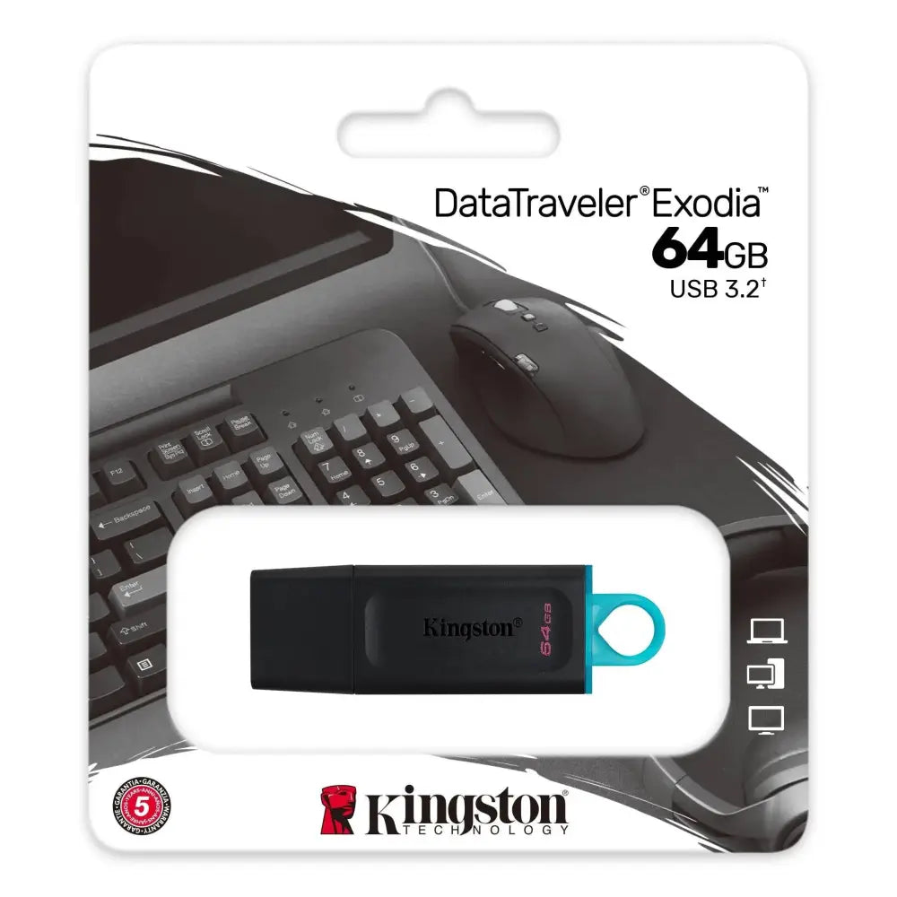 Kingston DataTraveler DTX 64GB USB 3.2 Gen1 Negro - detalle