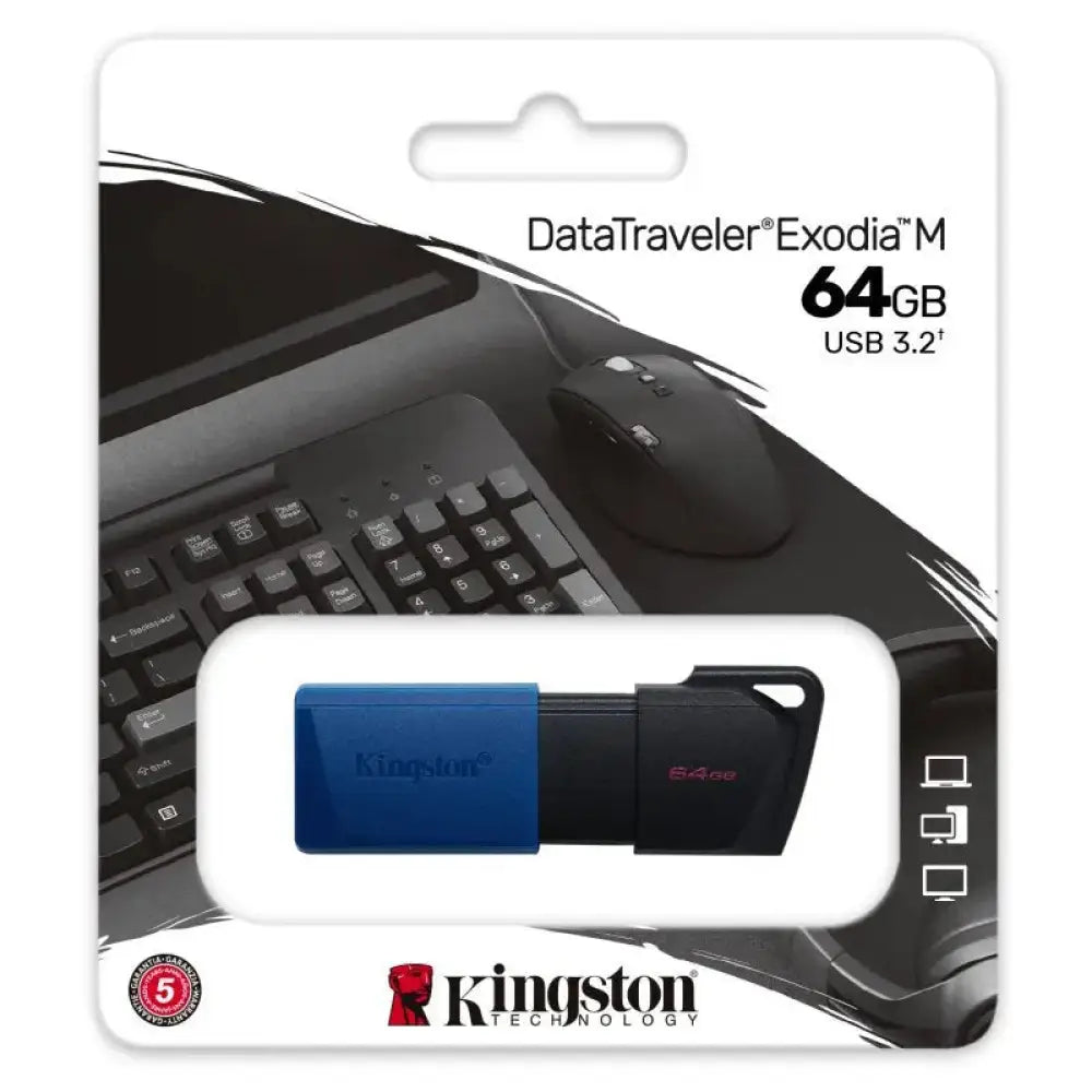 Kingston DataTraveler DTXM 64GB USB 3.2 Gen1 Azul - detalle