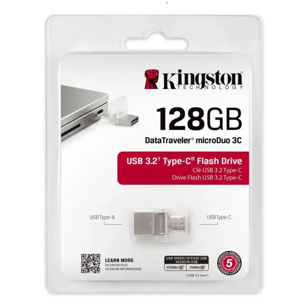 Kingston DataTraveler MicroDuo 3C 128GB USB3.2 - detalle