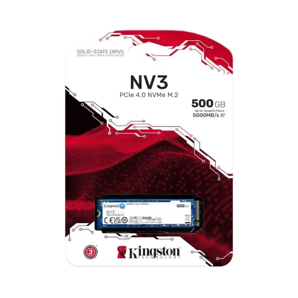 Kingston NV3 SSD 500GB PCIe NVMe Gen 4.0 - detalle