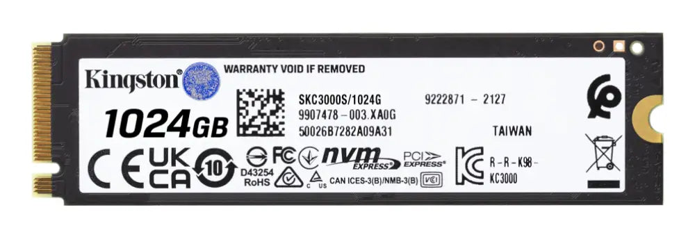 Kingston Technology 1024G KC3000 M.2 2280 NVMe SSD - detalle