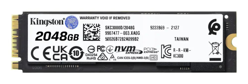 Kingston Technology 2048G KC3000 M.2 2280 NVMe SSD - detalle