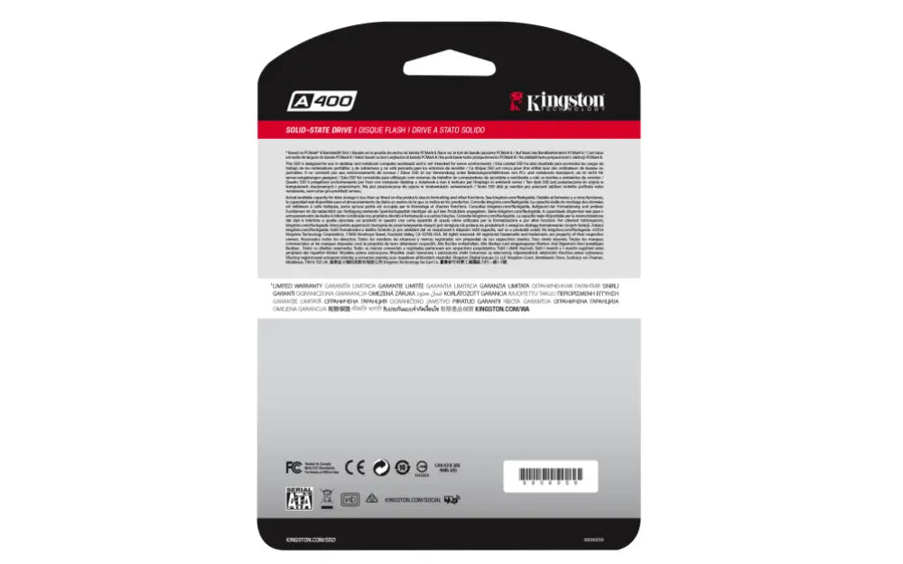 Kingston Technology A400 240 GB 2.5" Serial ATA III TLC - detalle