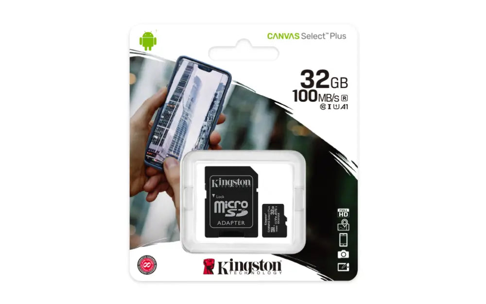 Kingston Technology Canvas Select Plus 32 GB MicroSDHC UHS-I Clase 10 - detalle
