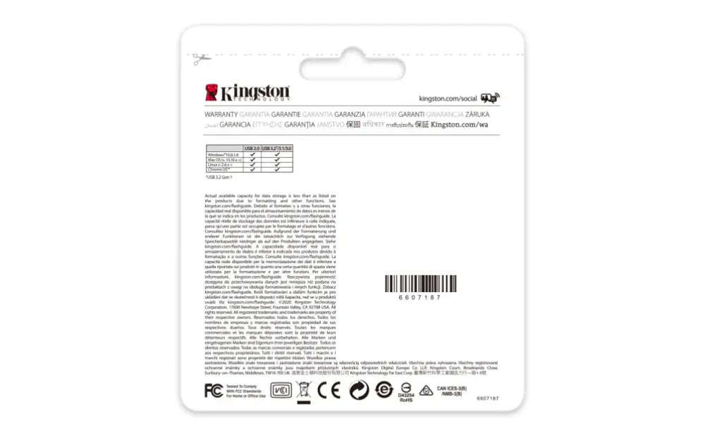Kingston Technology DataTraveler 256GB USB3.2 Gen1 Exodia M (Negro + Turquesa) - detalle