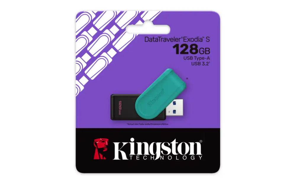 Kingston Technology DataTraveler Exodia S unidad flash USB USB tipo A 3.2 Gen 1 (3.1 Gen 1) Negro. Turquesa - detalle