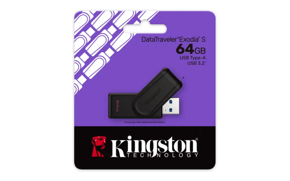 Kingston Technology DataTraveler Exodia S unidad flash USB USB tipo A 3.2 Gen 1 (3.1 Gen 1) Negro - detalle