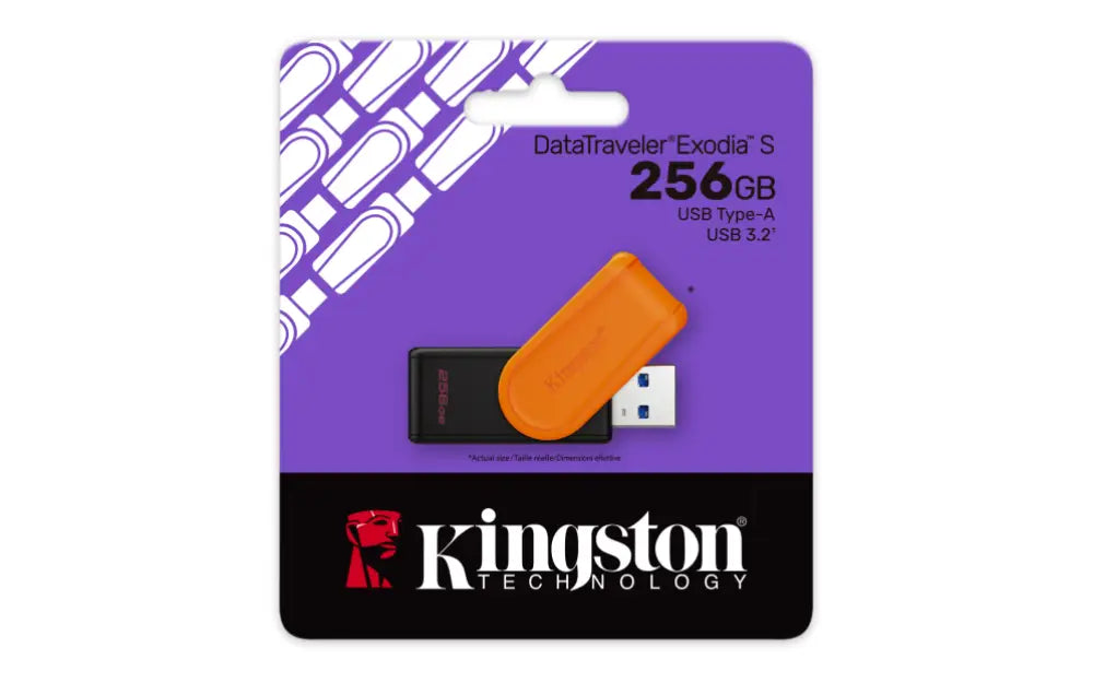 Kingston Technology DataTraveler Exodia S unidad flash USB USB tipo A 3.2 Gen 1 (3.1 Gen 1) Negro. Naranja - detalle