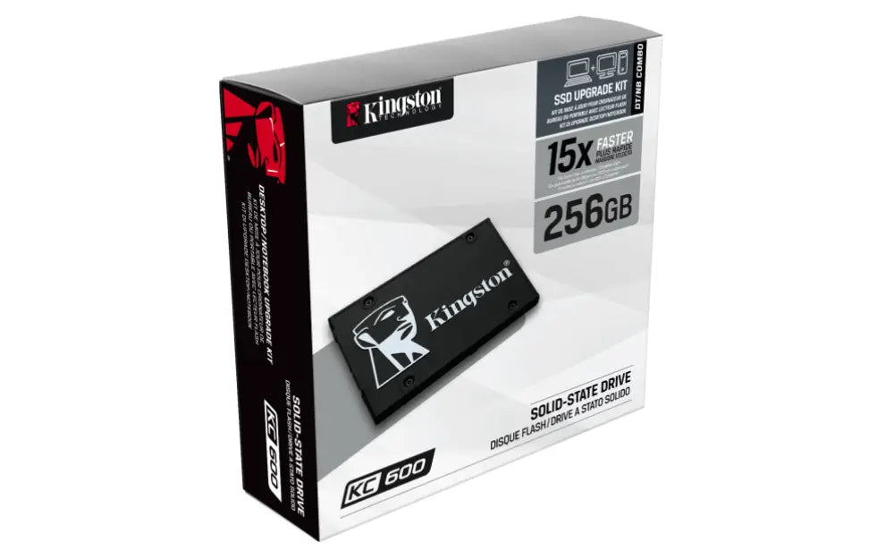 Kingston Technology Disco SSD KC600 SATA3 2.5" de 256 G - detalle
