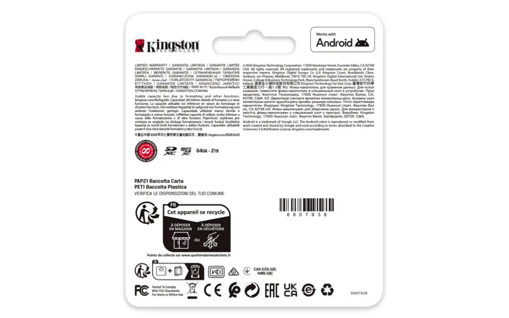 Kingston Technology Tarjeta microSDXC Canvas Go Plus Gen4 de 256 GB. 200 MB/s. A2 U3 V30 y adaptador - detalle