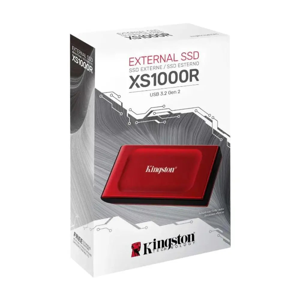 Kingston XS1000 eSSD 2Tb USB 3.2 tipo-C Rojo - detalle