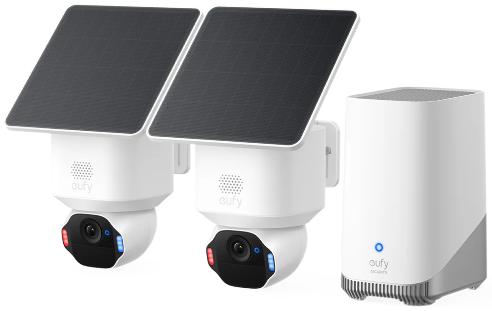 KIT CAMARA VIGILANCIA EUFY EUFYCAM E42 SOLAR 4K 2UDS HOMEBASE S380