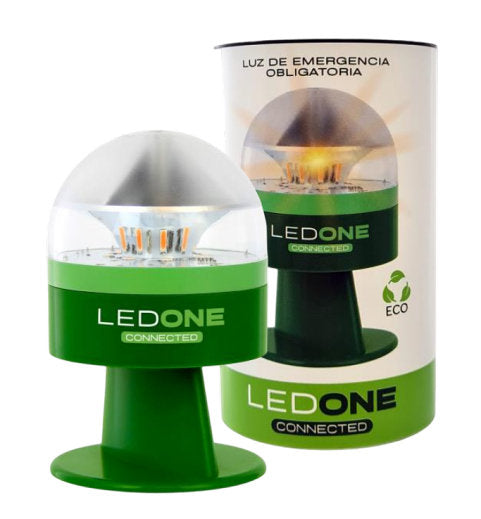 KIT CHALECO + FUNDA + LUZ DE EMERGENCIA BALIZA LED ONE - detalle