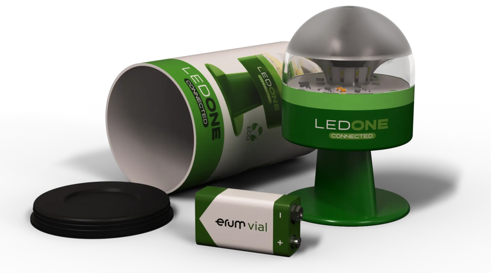 KIT CHALECO + FUNDA + LUZ DE EMERGENCIA BALIZA LED ONE - detalle