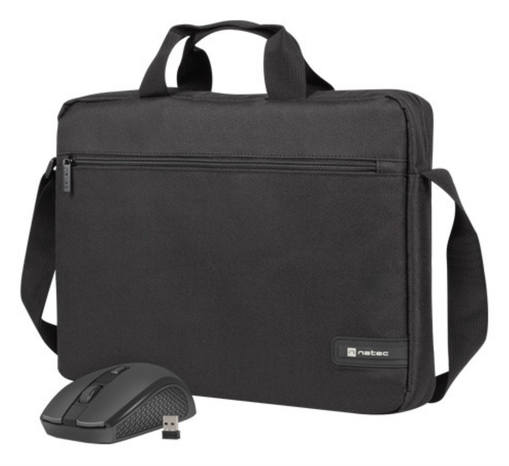 KIT MALETIN+RATON NATEC WALLAROO 2 15.6" NEGRO - detalle