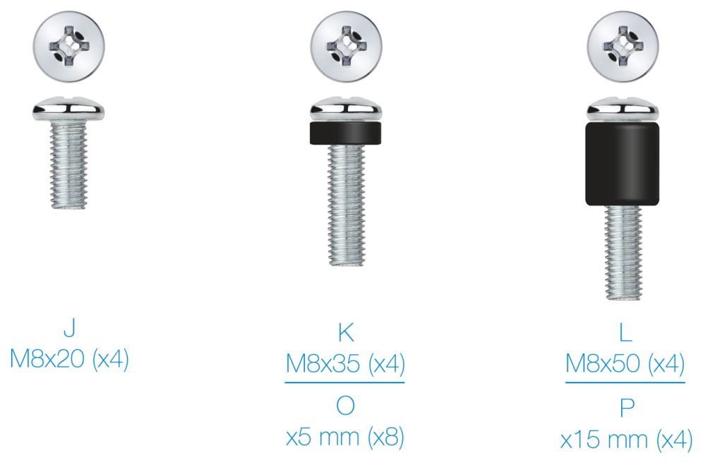 KIT TORNILLOS MONTAJE PANTALLAS TOOQ SSK4820 - detalle