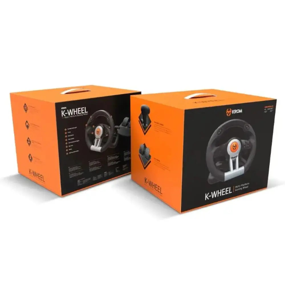 Krom Juego de Volante y pedales K-Wheel Multip. - detalle