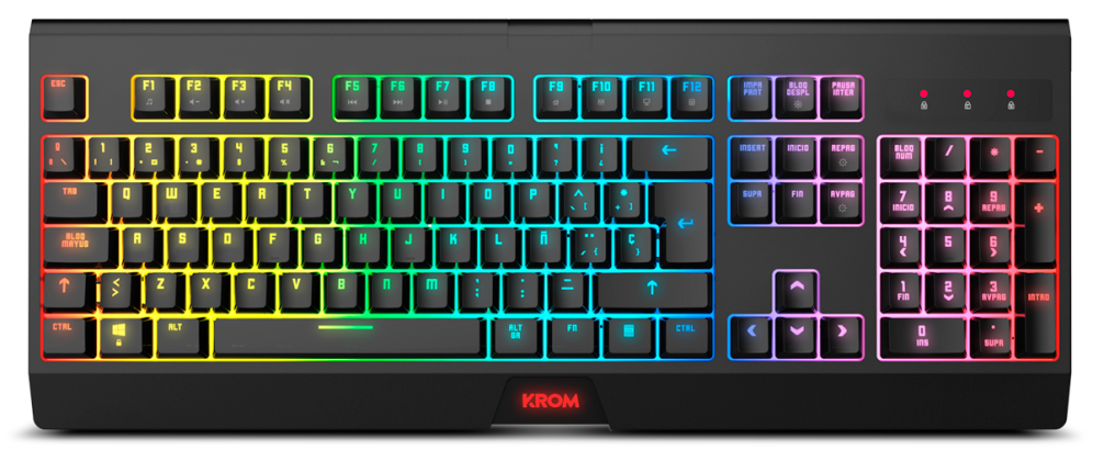 KROM KABALA Kit Teclado y Ratón Wireless RGB SP - detalle