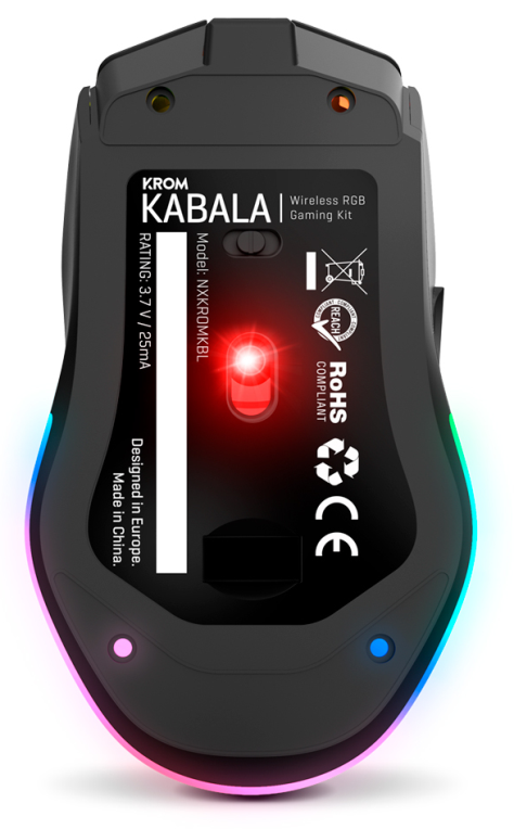 KROM KABALA Kit Teclado y Ratón Wireless RGB SP - detalle