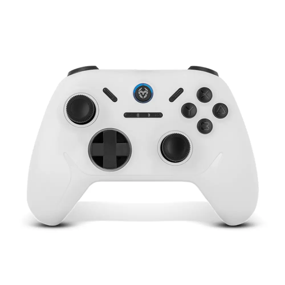 Krom Kadoer Blanco Bluetooth/USB Gamepad Analógico/Digital Android. Nintendo Switch. Nintendo Switch 2. PC. iOS