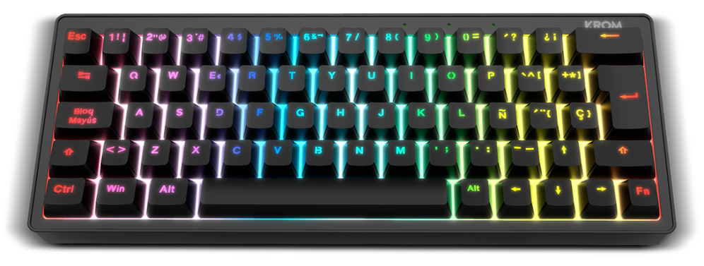 KROM KREATOR MINI TECLADO MECÁNICO RGB - detalle