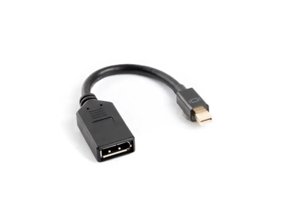 Lanberg AD-0003-BK cable DisplayPort 0.12 m Mini DisplayPort Negro