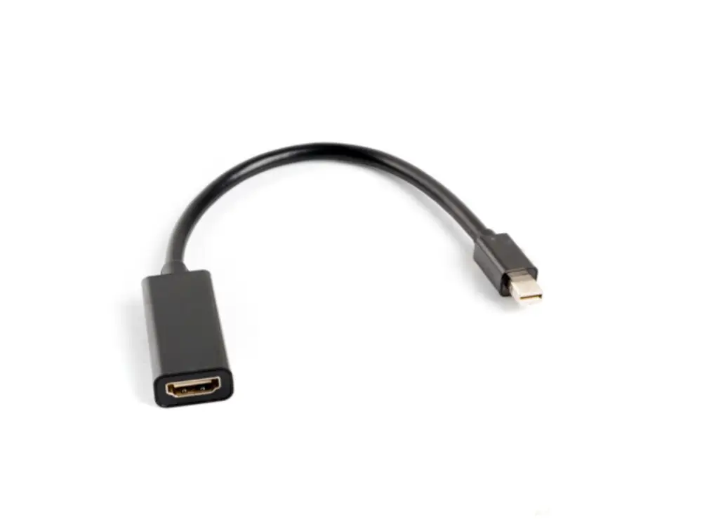 Lanberg AD-0005-BK adaptador de cable de vídeo 0.2 m Mini DisplayPort HDMI tipo A (Estándar) Negro