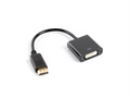 Lanberg AD-0007-BK adaptador de cable de vídeo 0.1 m DisplayPort DVI-D Negro