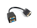 Lanberg AD-0020-BK cable VGA 0.2 m VGA (D-Sub) 2 x VGA (D-Sub) Negro