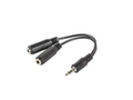 Lanberg AD-0024-BK cable de audio 0.1 m 3.5mm 2 x 3.5mm Negro