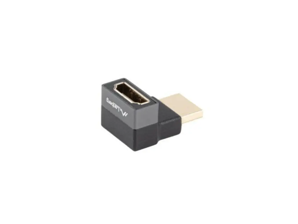 Lanberg AD-HDMI-08 adaptador de cable de vídeo HDMI tipo A (Estándar) Negro. Plata