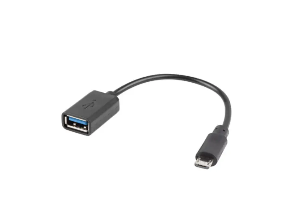 Lanberg AD-OTG-UM-01 cable USB USB 2.0 0.15 m Micro-USB A USB A Negro
