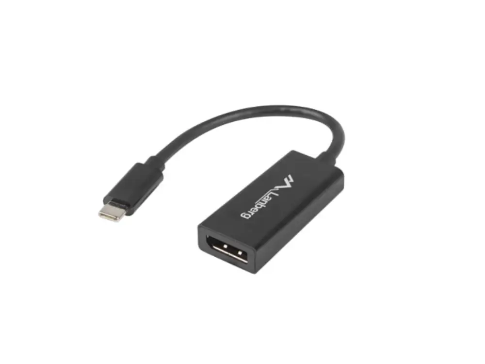 Lanberg AD-UC-DP-01 adaptador de cable de vídeo 0.15 m USB Tipo C DisplayPort Negro