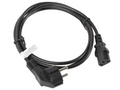 Lanberg CA-C13C-10CC-0018-BK cable de transmisión Negro 1.8 m C13 acoplador CEE7/7