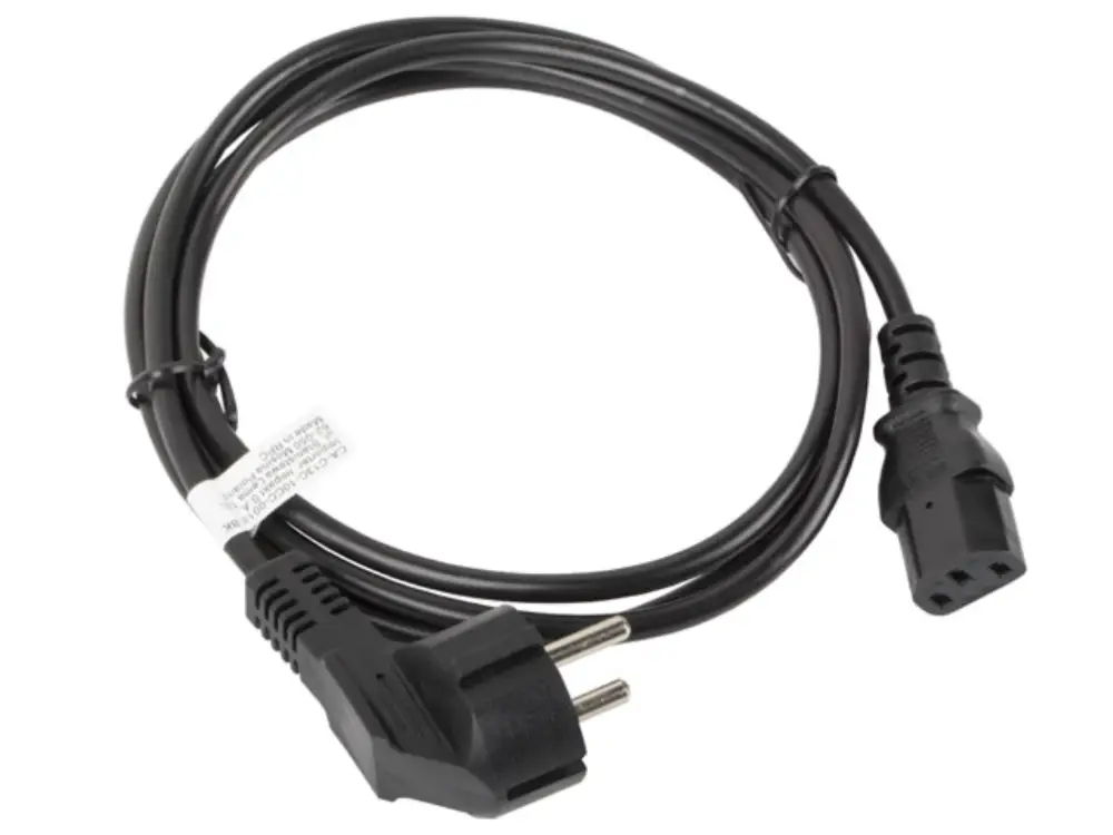 Lanberg CA-C13C-10CC-0018-BK cable de transmisión Negro 1.8 m C13 acoplador CEE7/7
